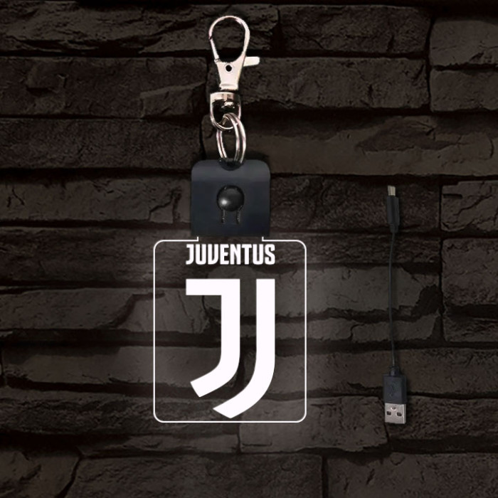 Juventus világító LED-s kulcstartó