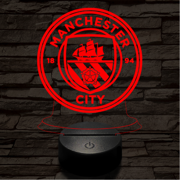 Manchester City FC 3D led lámpa