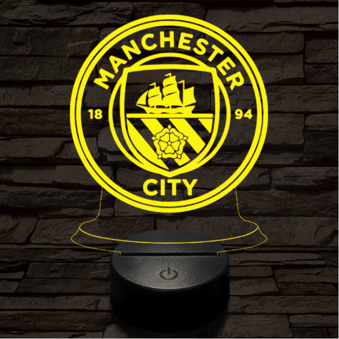 Manchester City FC 3D led lámpa