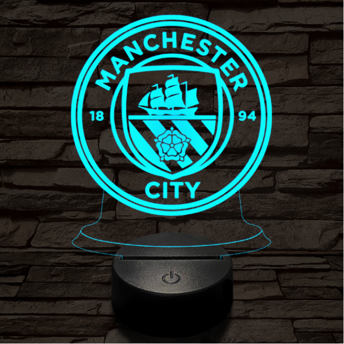 Manchester City FC 3D led lámpa