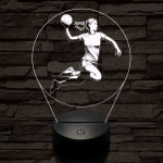Kézilabdás lány körben 7 színű 3D led lámpa