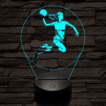 Kézilabdás lány körben 7 színű 3D led lámpa