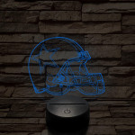 Rugby sisak 7 színű 3D led lámpa