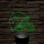 Rugby sisak 7 színű 3D led lámpa