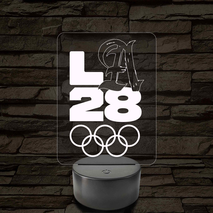 Olimpia 2028 7 színű 3D led lámpa