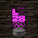 Olimpia 2028 7 színű 3D led lámpa