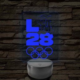 Olimpia 2028 7 színű 3D led lámpa
