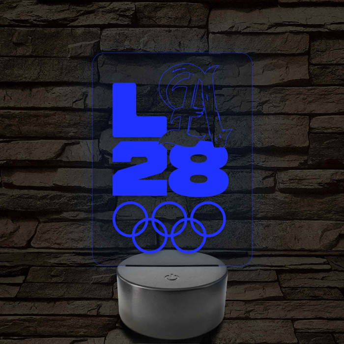 Olimpia 2028 7 színű 3D led lámpa