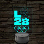 Olimpia 2028 7 színű 3D led lámpa
