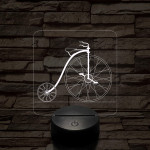 Velociped 7 színű 3D led lámpa