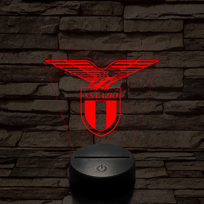 S.S.LAZIO 7 színű 3D led lámpa