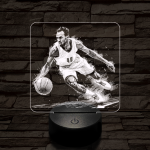 Kosárlabdás akcióban 7 színű valósághű 3D led lámpa