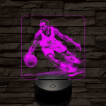 Kosárlabdás akcióban 7 színű valósághű 3D led lámpa