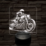 Chopper lazán 7 színű valósághű 3D led lámpa