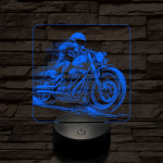 Chopper lazán 7 színű valósághű 3D led lámpa