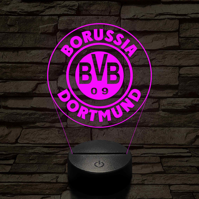 Borussia Dortmund logo 3D led lámpa