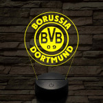 Borussia Dortmund logo 3D led lámpa