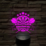 Személyre szabott darts tábla 3D illúzió led lámpa – Gravírozott Névvel