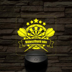 Személyre szabott darts tábla 3D illúzió led lámpa – Gravírozott Névvel