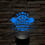 Személyre szabott darts tábla 3D illúzió led lámpa – Gravírozott Névvel