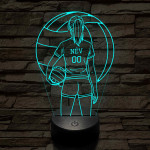 Röplabdás lány – Névvel és Számmal kérhető 7 színű 3D led lámpa