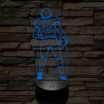 Amerikai Focista – Névvel és Számmal kérhető 7 színű 3D led lámpa