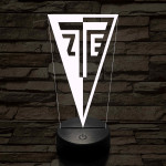 ZTE szurkolói embléma - 7 színű színváltós 3D LED lámpa