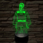 Judós lány – 7 színű, színváltós 3D LED lámpa