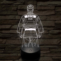 Judós fiú – Névvel kérhető 7 színű 3D led lámpa