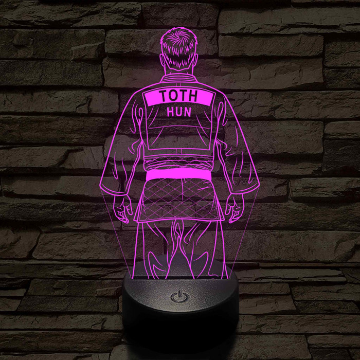 Judós fiú – Névvel kérhető 7 színű 3D led lámpa