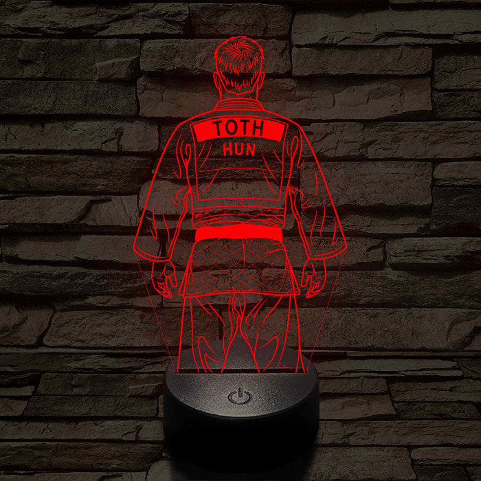 Judós fiú – Névvel kérhető 7 színű 3D led lámpa