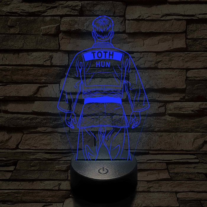 Judós fiú – Névvel kérhető 7 színű 3D led lámpa