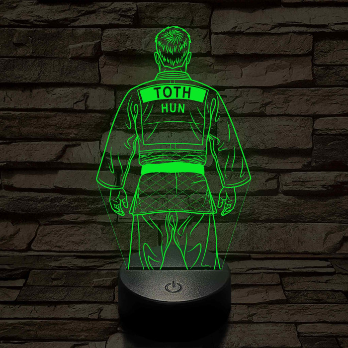Judós fiú – Névvel kérhető 7 színű 3D led lámpa