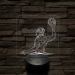 Vízilabdás dobó – Számmal kérhető 7 színű 3D led lámpa