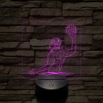 Vízilabdás dobó – Számmal kérhető 7 színű 3D led lámpa