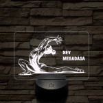 Talajtornász Lány – 7 színű, színváltós 3D LED lámpa