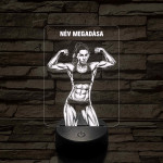 Fitnessz Bajnok Nő – 7 színű, színváltós 3D LED lámpa