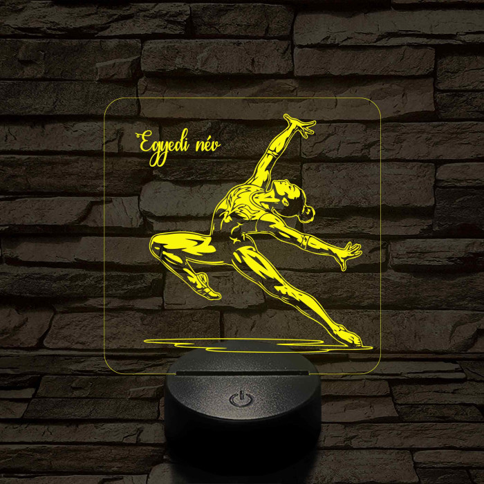 Gimnasztikázó nő – 7 színű, színváltós 3D LED lámpa