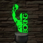 Boxoló sziluett – 7 színű, színváltós 3D LED lámpa
