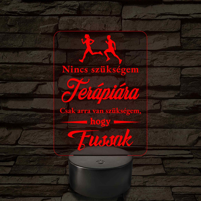 Csak fussak – 7 színű, színváltós 3D LED lámpa