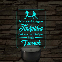 Csak fussak – 7 színű, színváltós 3D LED lámpa