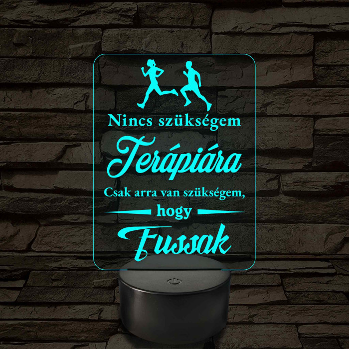 Csak fussak – 7 színű, színváltós 3D LED lámpa
