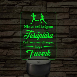 Csak fussak – 7 színű, színváltós 3D LED lámpa