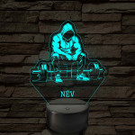 Súlyemelő – 7 színű, színváltós 3D LED lámpa (személynévvel is gravírozható)