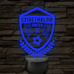 Szigethalom United SE címer – 7 színű, színváltós LED lámpa