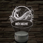 Csuka és horgász – Névvel kérhető 7 színű 3D led lámpa