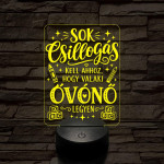 Óvónő szakma lámpa – 7 színű, színváltós 3D LED lámpa