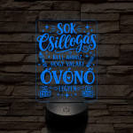 Óvónő szakma lámpa – 7 színű, színváltós 3D LED lámpa