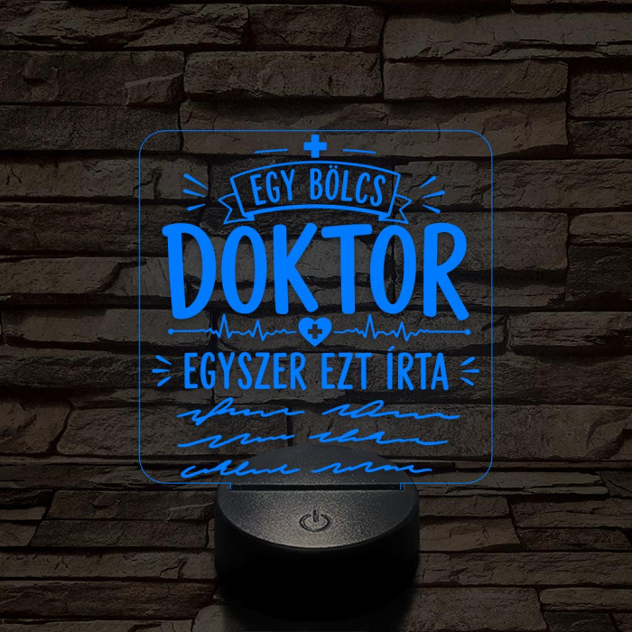 Humoros orvosi szakma lámpa – 7 színű, színváltós 3D LED lámpa