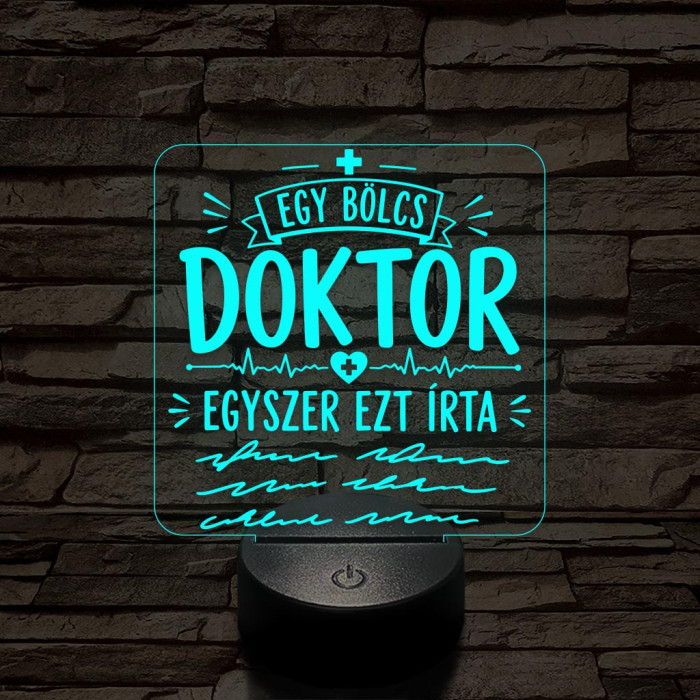 Humoros orvosi szakma lámpa – 7 színű, színváltós 3D LED lámpa